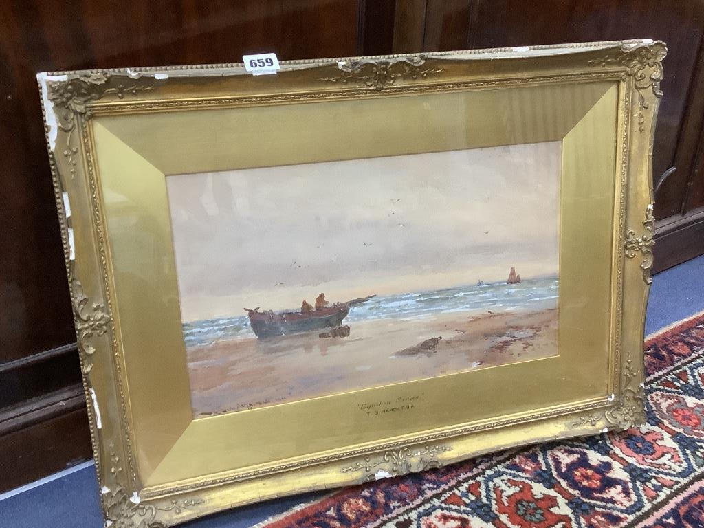 Thomas Bush Hardy (1842-1897), Euihen Sands, signed, dated 1879 and titled, 25 x 42cm